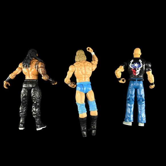WWE Elite Collection Action Figures Set Of 3: Roman Reigns Triple H & Stone Cold - Picture 2 of 5